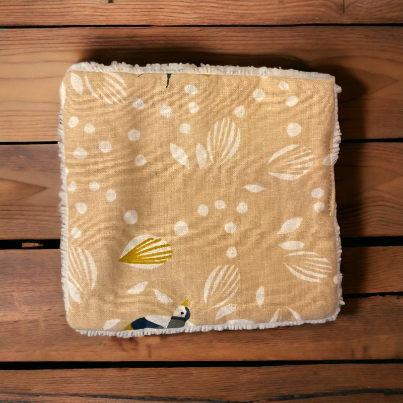 Coton lavable éponge bambou différents motifs au choix