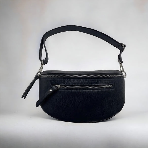 Sac banane Cuir grainé Noir